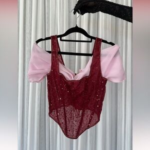 Dyspnea sequin corset OOAK